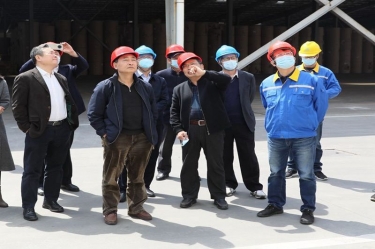 生态环境部科财司副司长付川一行考察由拉霸LaBa360纸业承担的国家科技重大专项示范工程